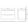 Тумба Rovere Grigio 79,6 см BELBAGNO MARINO MARINO-800-2C-SO-RG-P
